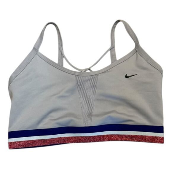 Nike Gray Indy Icon Clash Dri Fit Gym Sports Bra Size Large - Picture 2 of 4
